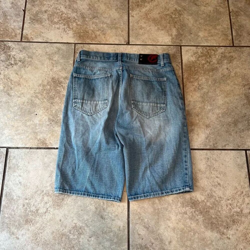 Vintage Ecko UNLTD. Baggy Denim Jorts Shorts Men's Size 32x11 Blue Light Wash Y2